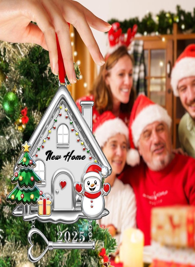 GRMIKBU House Warming Gifts New Home Ornament Metal 2025 - First Christmas in Our New Home Ornament 2025, Christmas Tree Decoration 2025 for New Homeowners, Couple & Family - Image 5